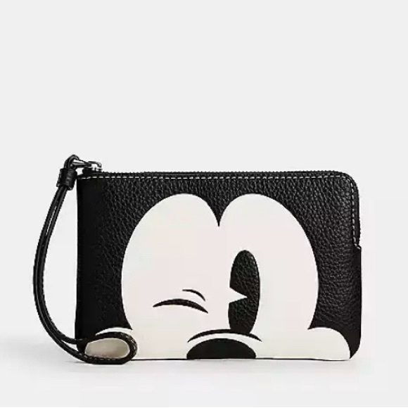 Coach X Disney Mickey Winking Corner Zip Wristlet - Picture 5 of 5